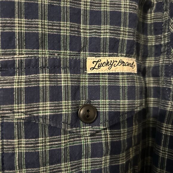 Lucky Brand Western Mens Medium Button Up Plaid Shirts LOT OF 2 Sportswear Prep - Picture 4 of 13